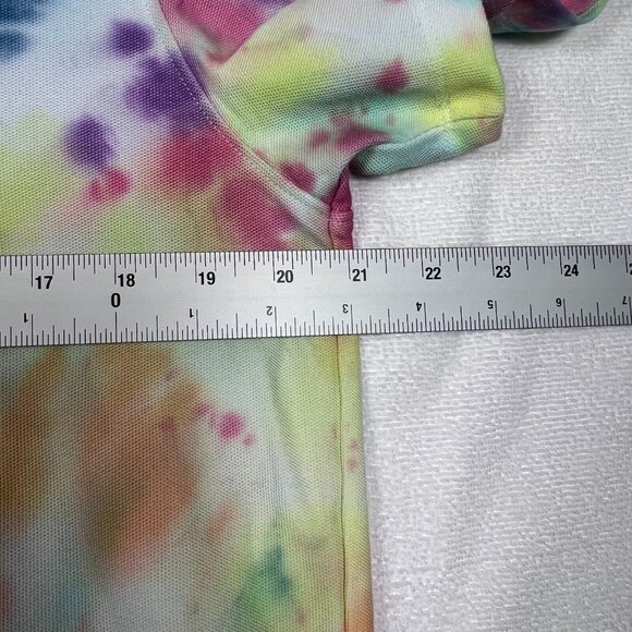 Calvin Klein Tie Dye Polo Shirt Womens LG Short Sleeve 90s - Picture 13 of 15